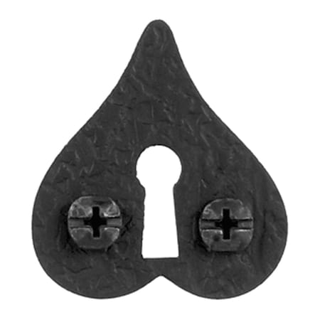 Smooth Iron Heart Keyplate - Black